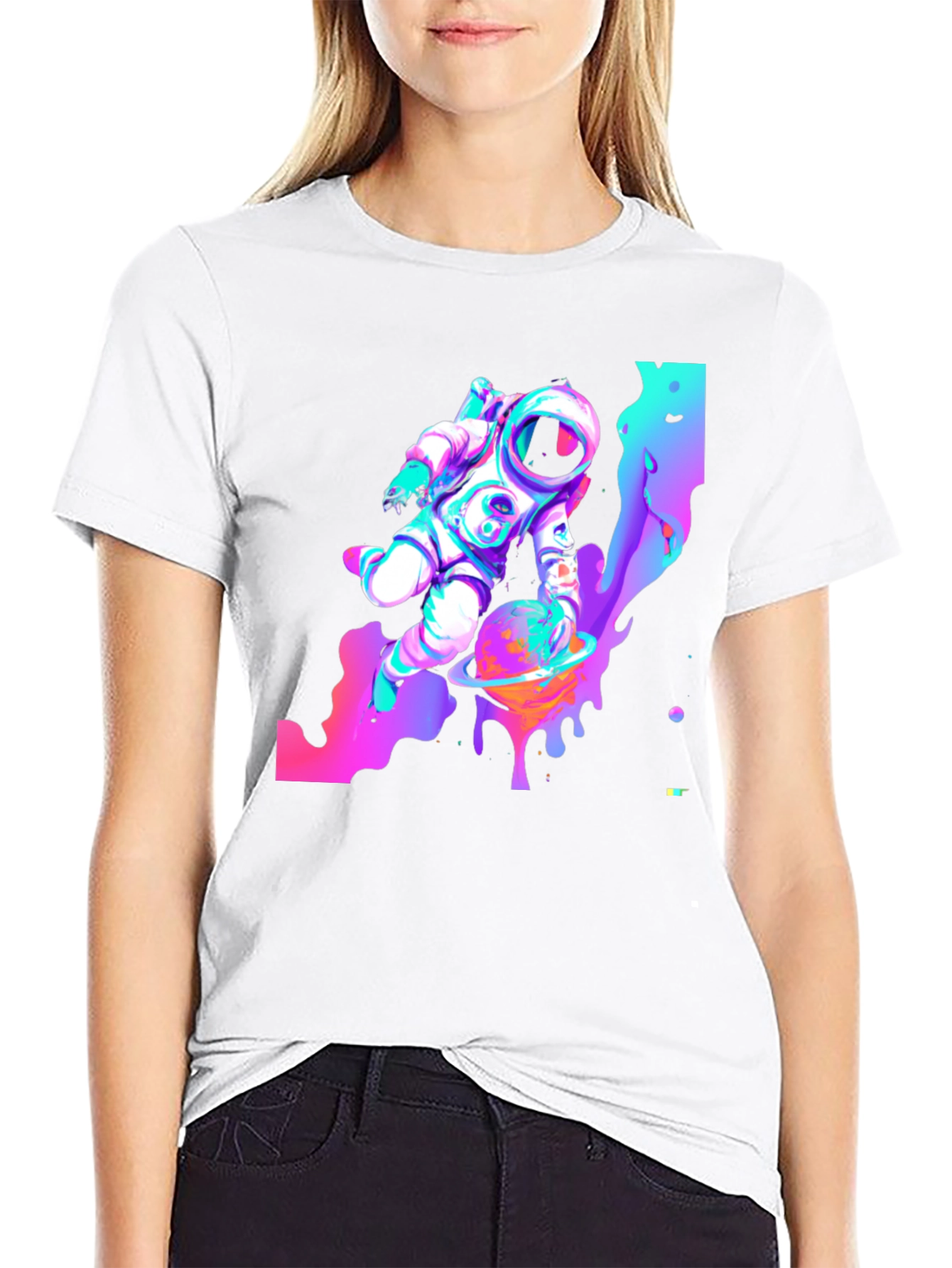 Cosmic Astronaut Black T-Shirt