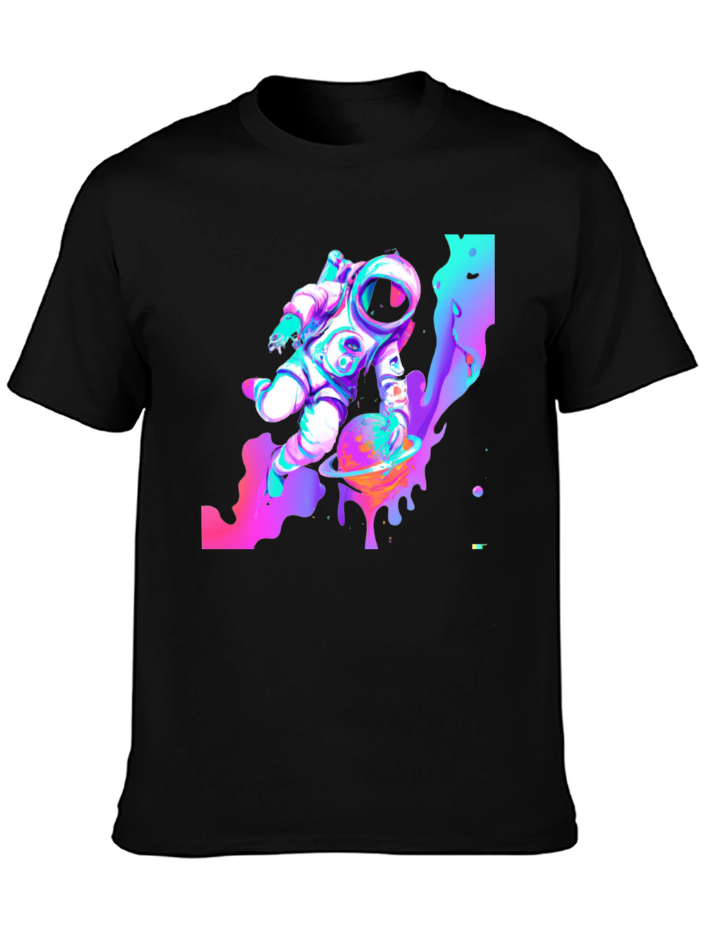 Cosmic Astronaut Black T-Shirt