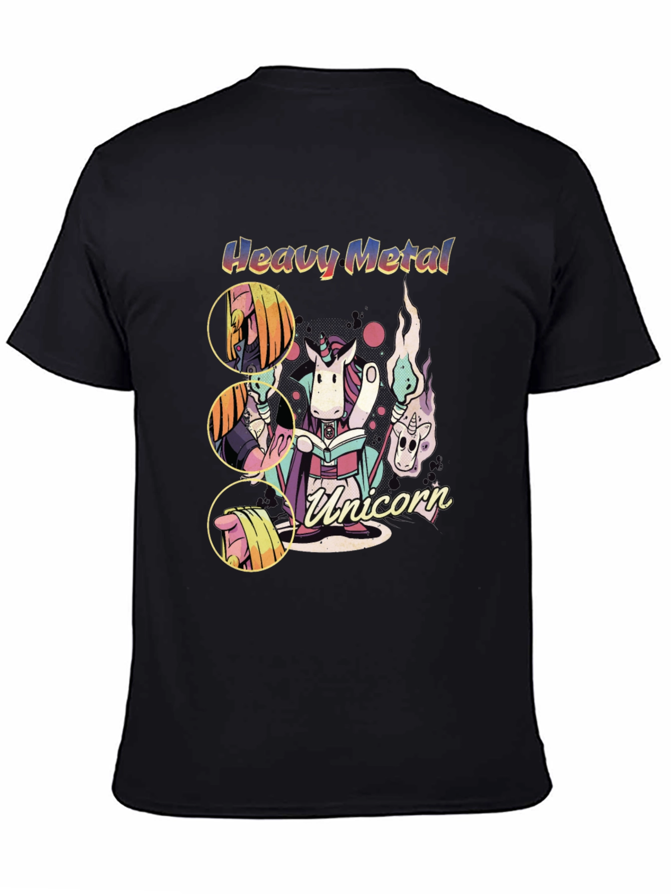 Heavy Metal Unicorn Graphic T-Shirt