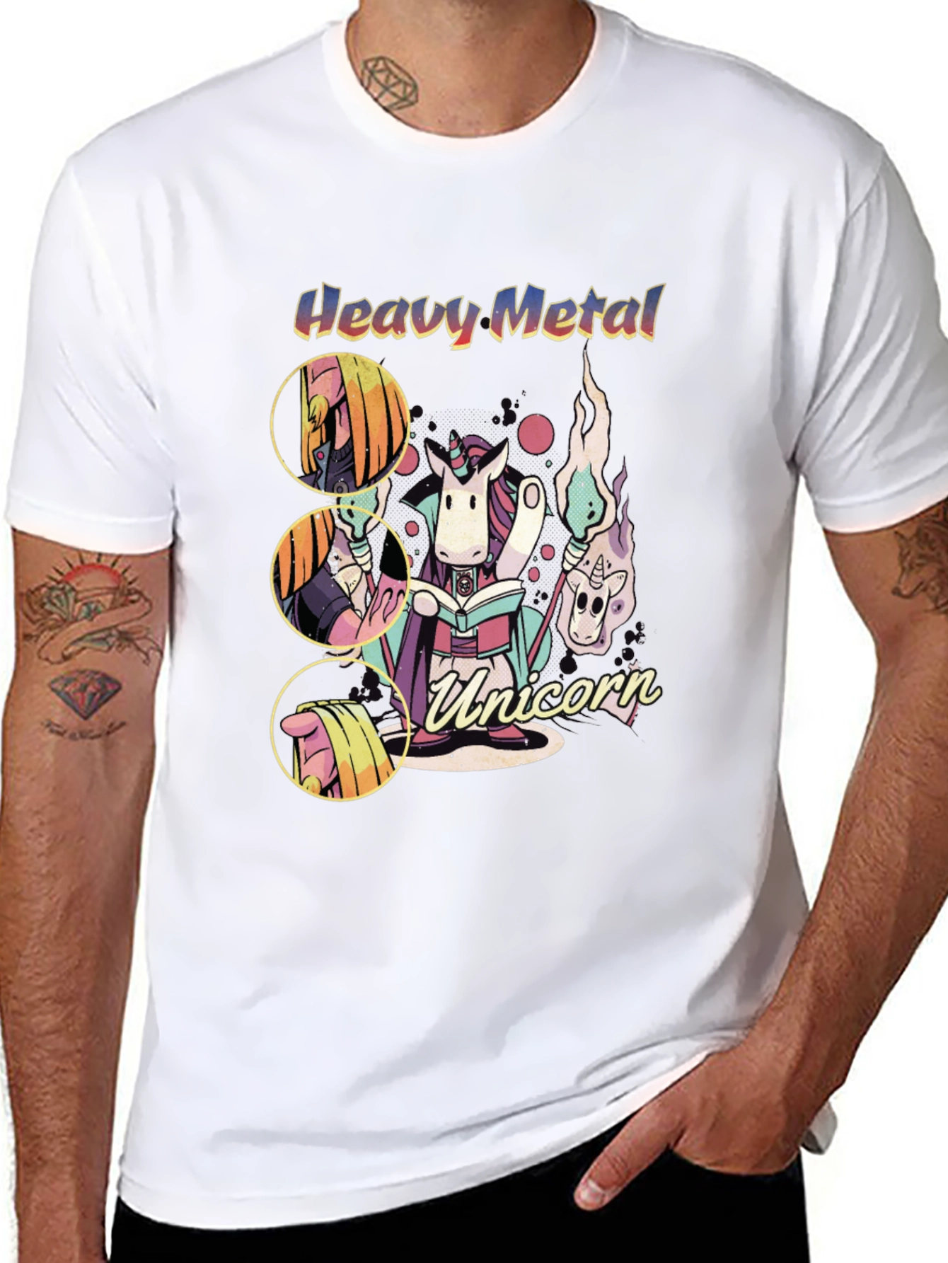 Heavy Metal Unicorn Graphic T-Shirt