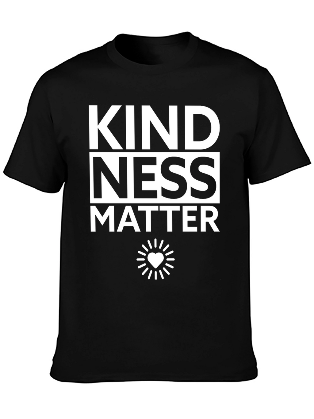 Kindness Matters Graphic Tee - Black Casual T-Shirt