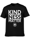 Kindness Matters Graphic Tee - Black Casual T-Shirt