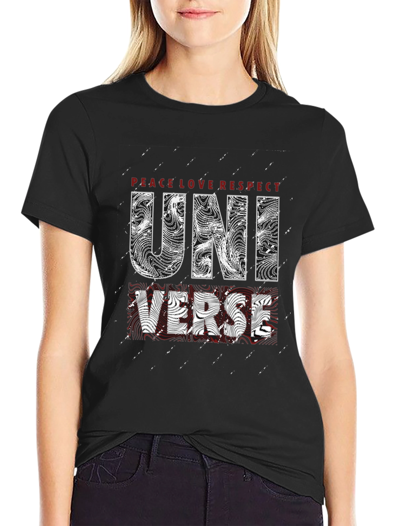 Universe Graphic T-Shirt - Peace Love Respect