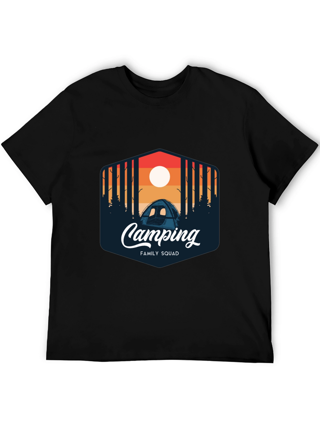 Camping Family Squad Graphic T-Shirt