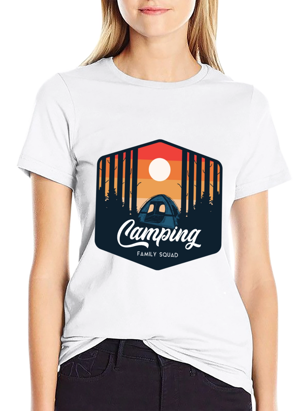 Camping Family Squad Graphic T-Shirt