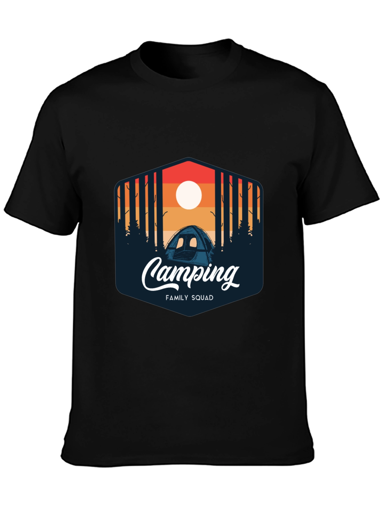 Camping Family Squad Graphic T-Shirt