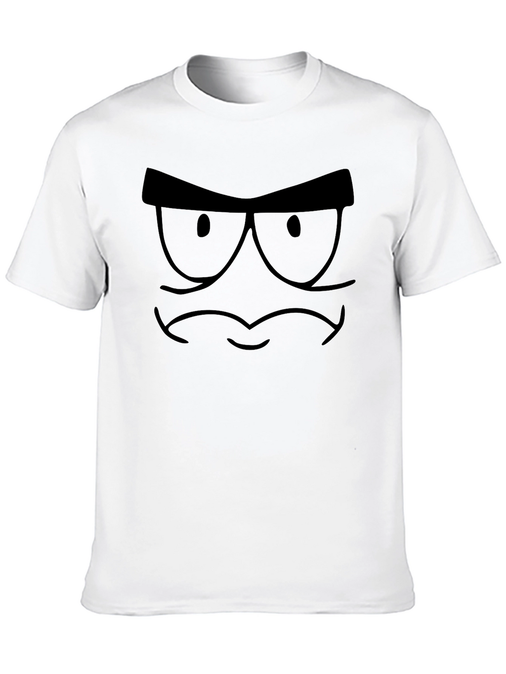 Angry Face Graphic Tee - Mens Black T-Shirt