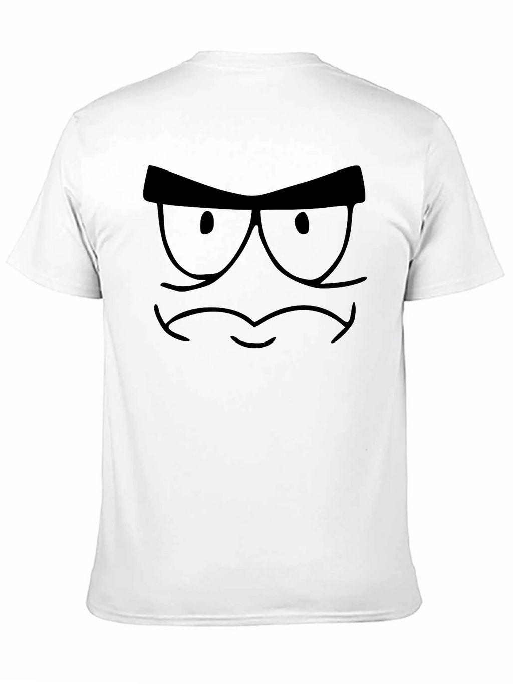 Angry Face Graphic Tee - Mens Black T-Shirt