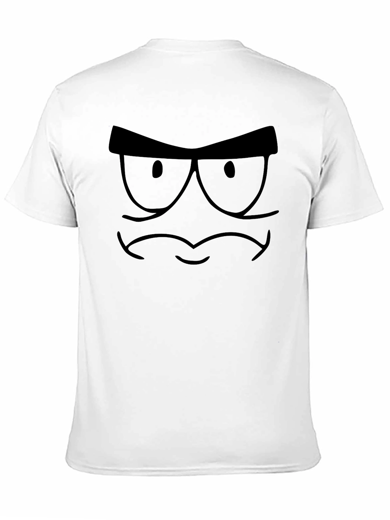Angry Face Graphic Tee - Mens Black T-Shirt