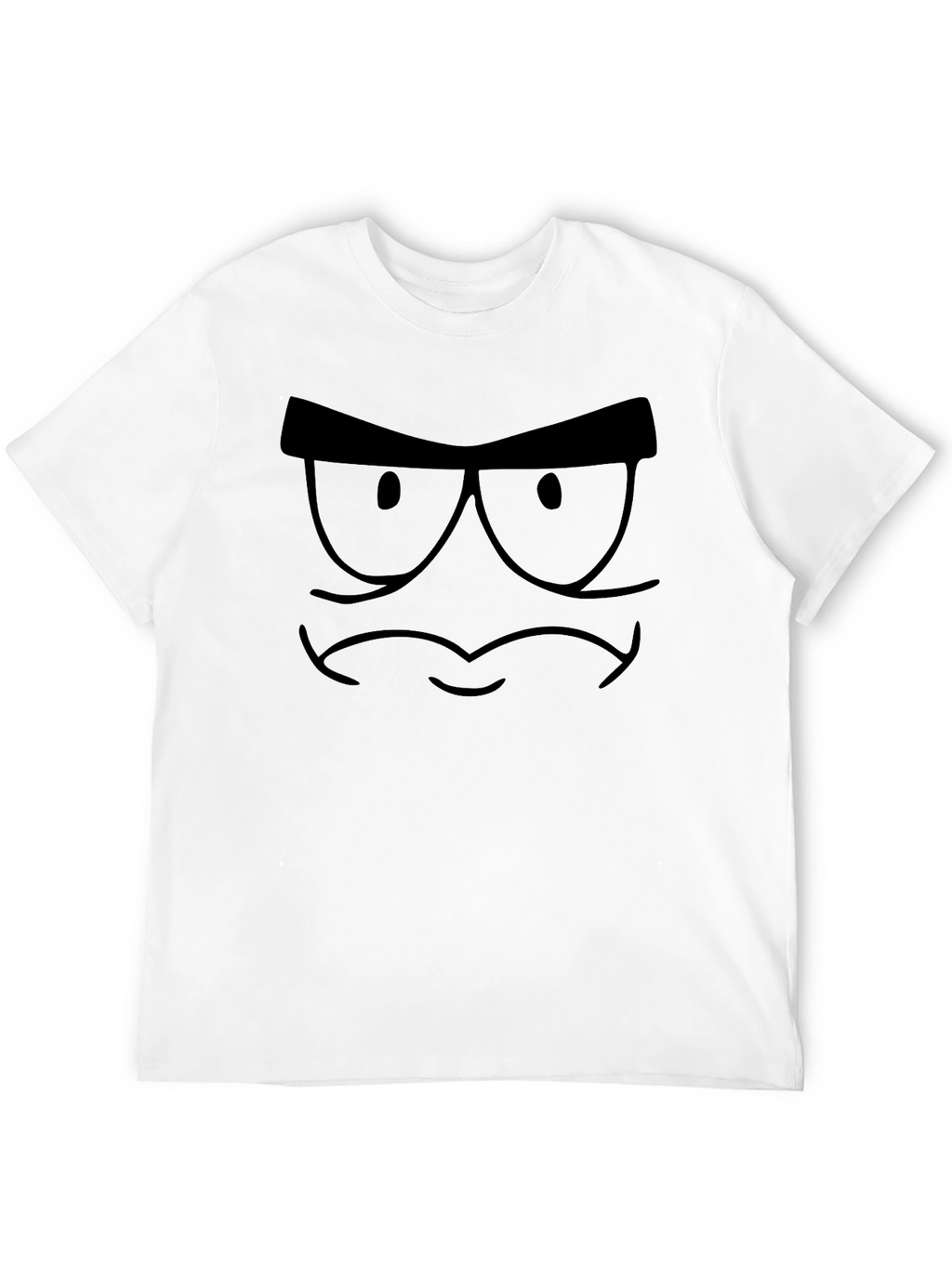 Angry Face Graphic Tee - Mens Black T-Shirt