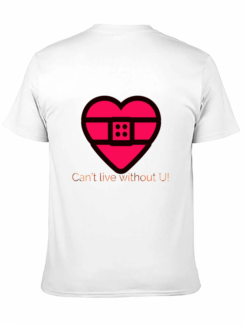 Heart Band-Aid Graphic Tee - Cant Live Without U!