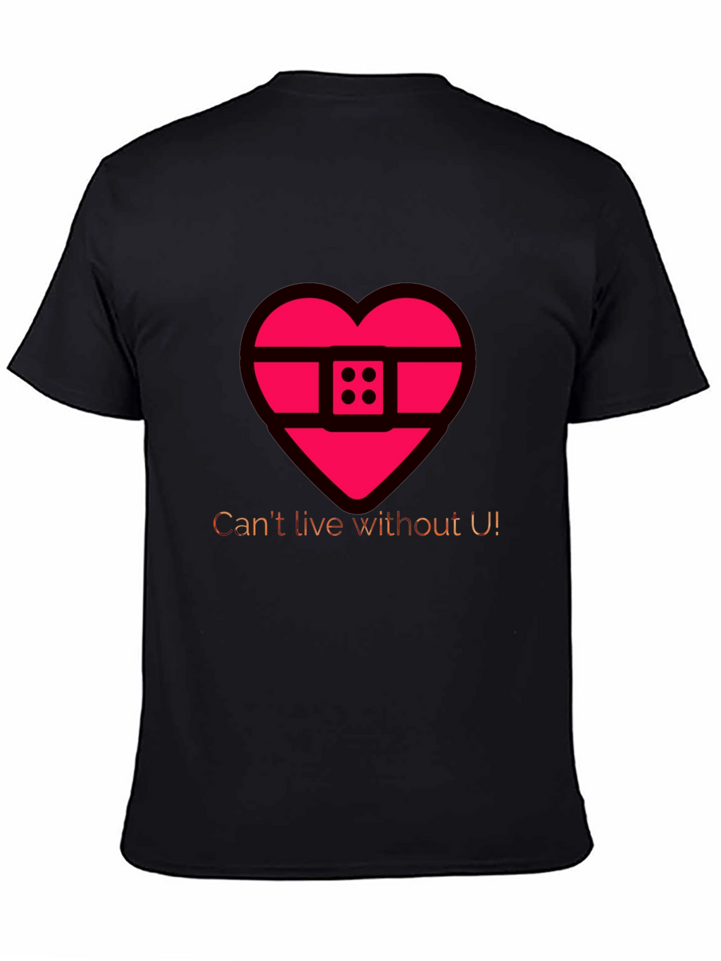 Heart Band-Aid Graphic Tee - Cant Live Without U!