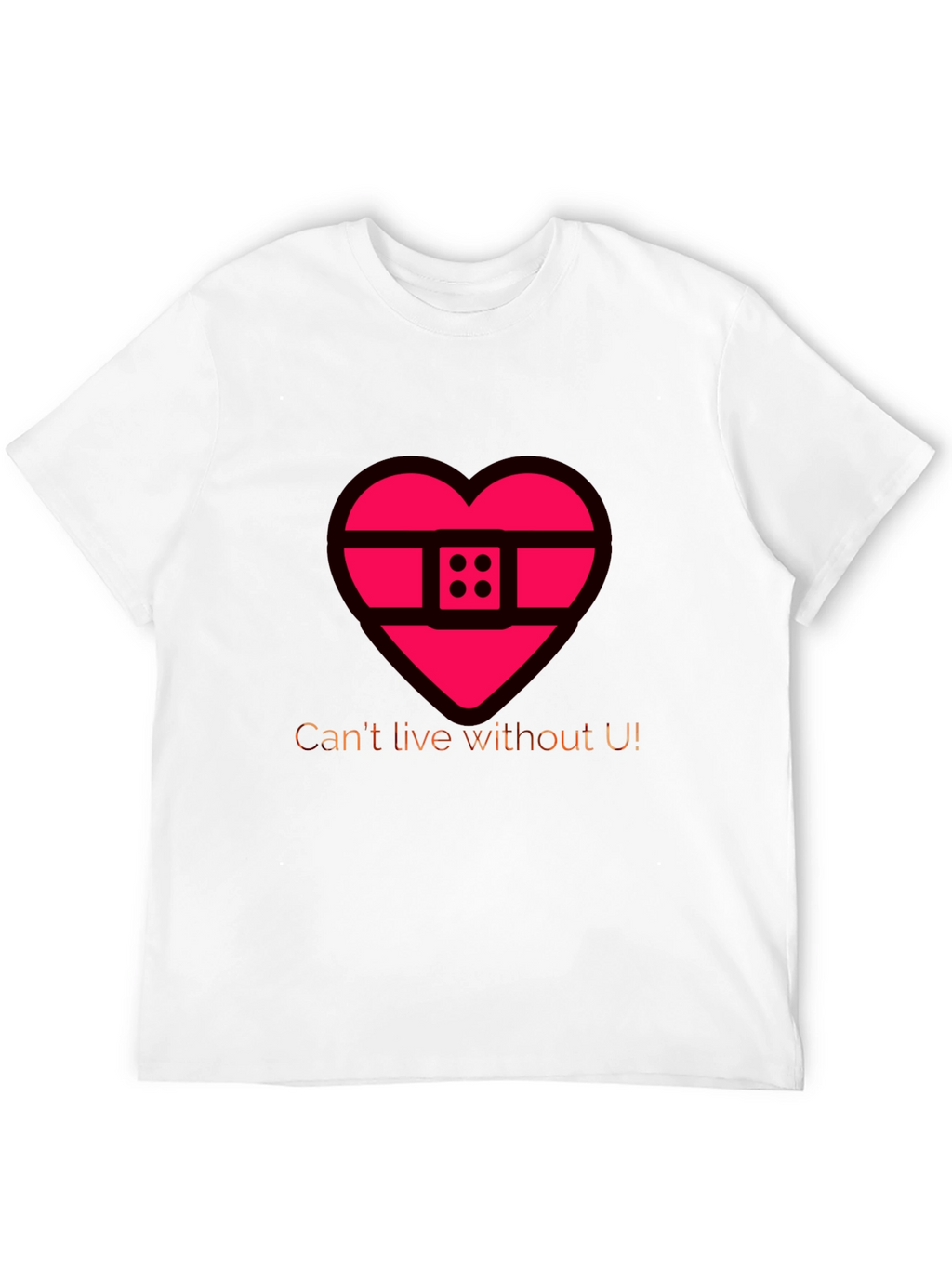 Heart Band-Aid Graphic Tee - Cant Live Without U!