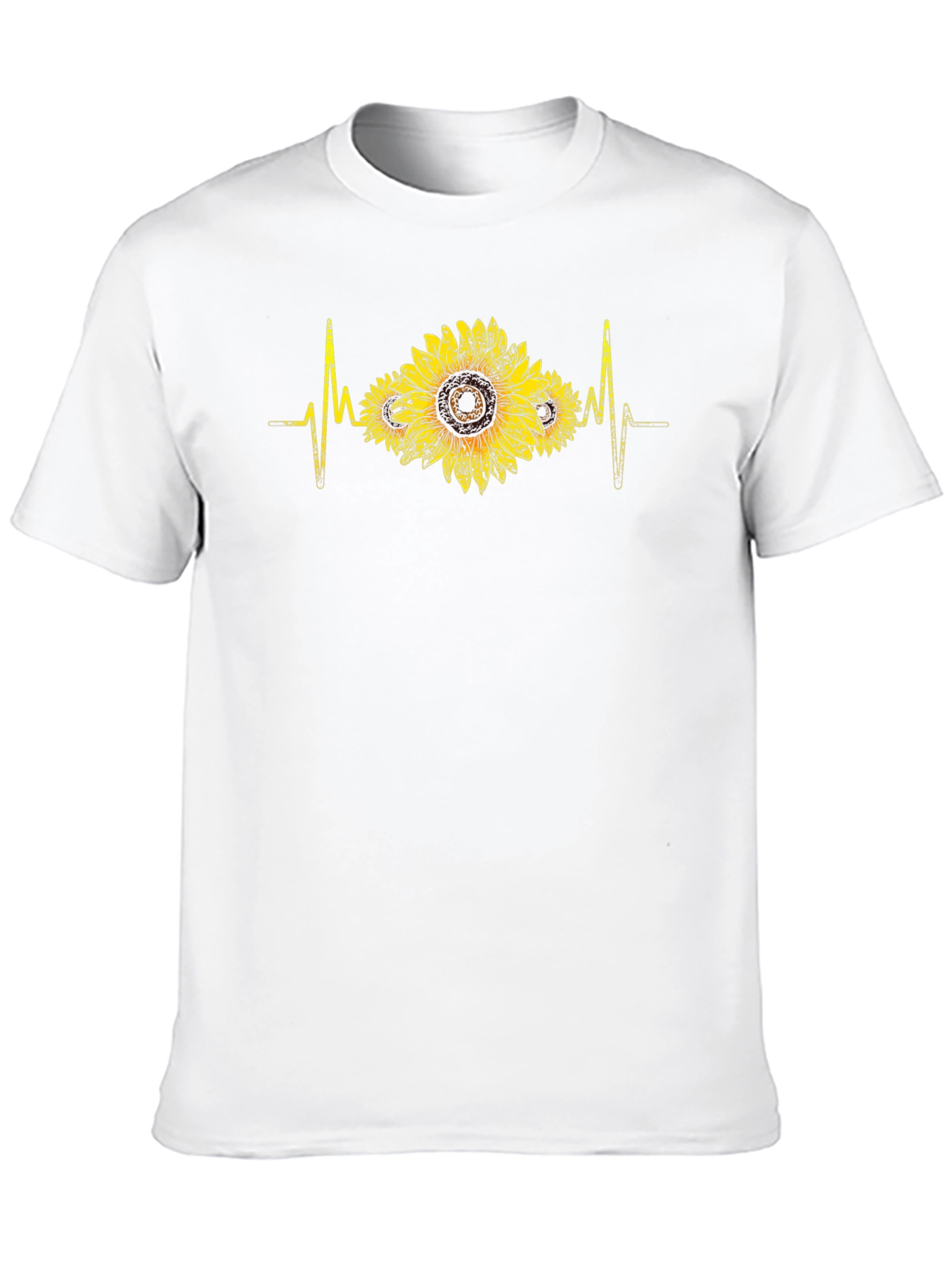 Sunflower Heartbeat Black T-Shirt