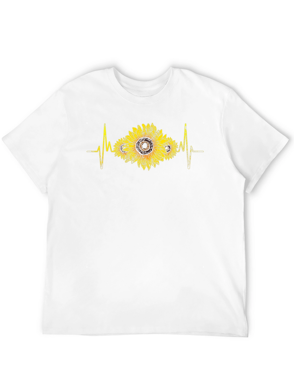 Sunflower Heartbeat Black T-Shirt
