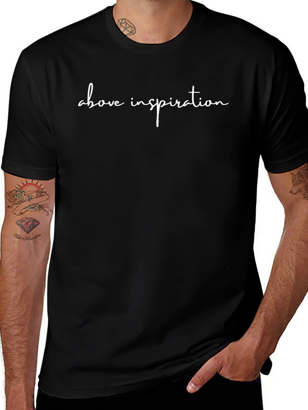 Above Inspiration Graphic Black T-Shirt