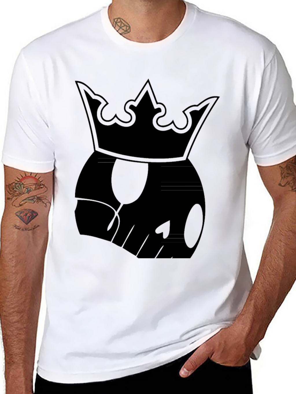 Skull King Graphic Tee - Mens Black Cotton T-Shirt