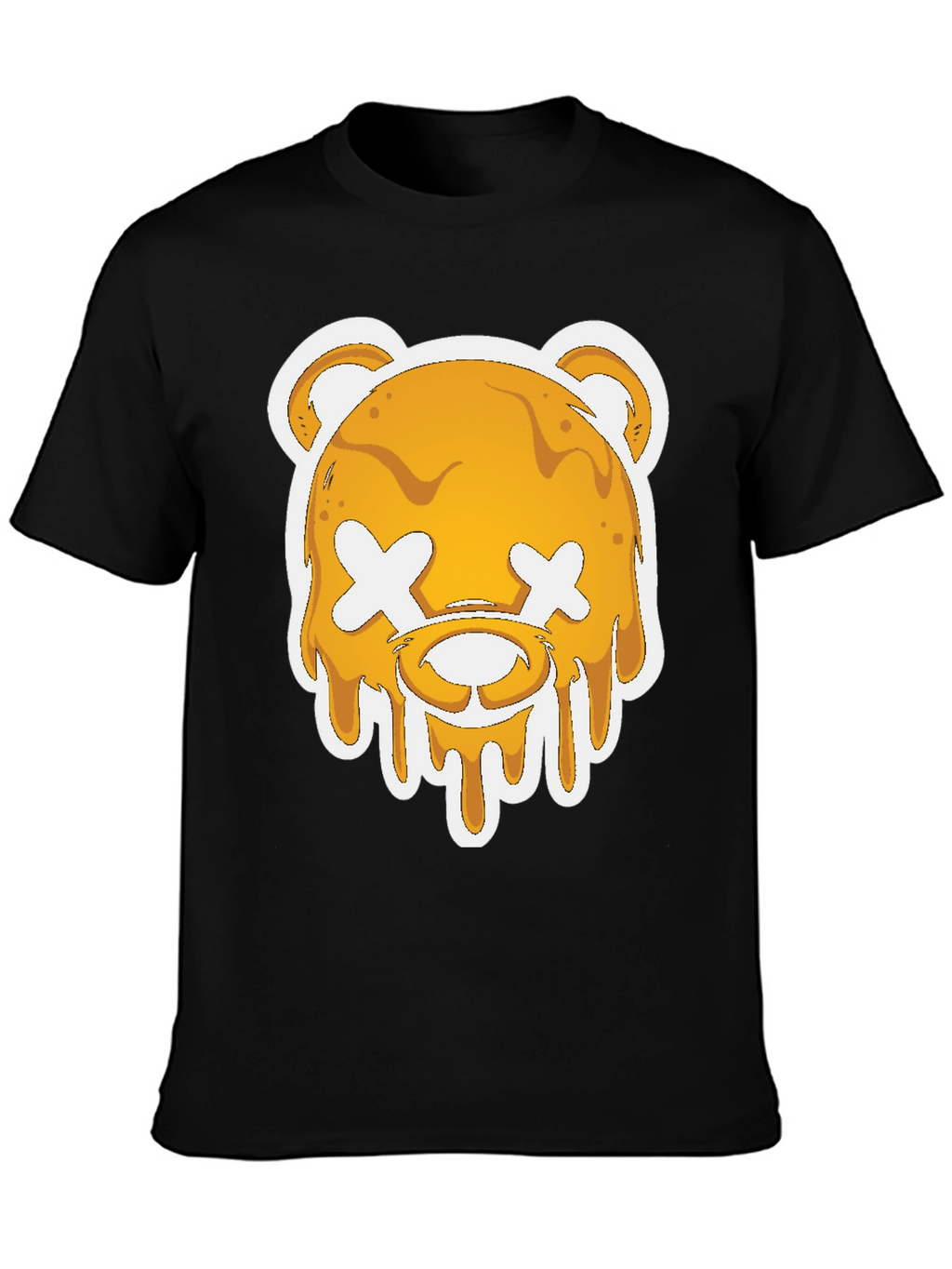 Honey Drip Bear Graphic Tee - Black