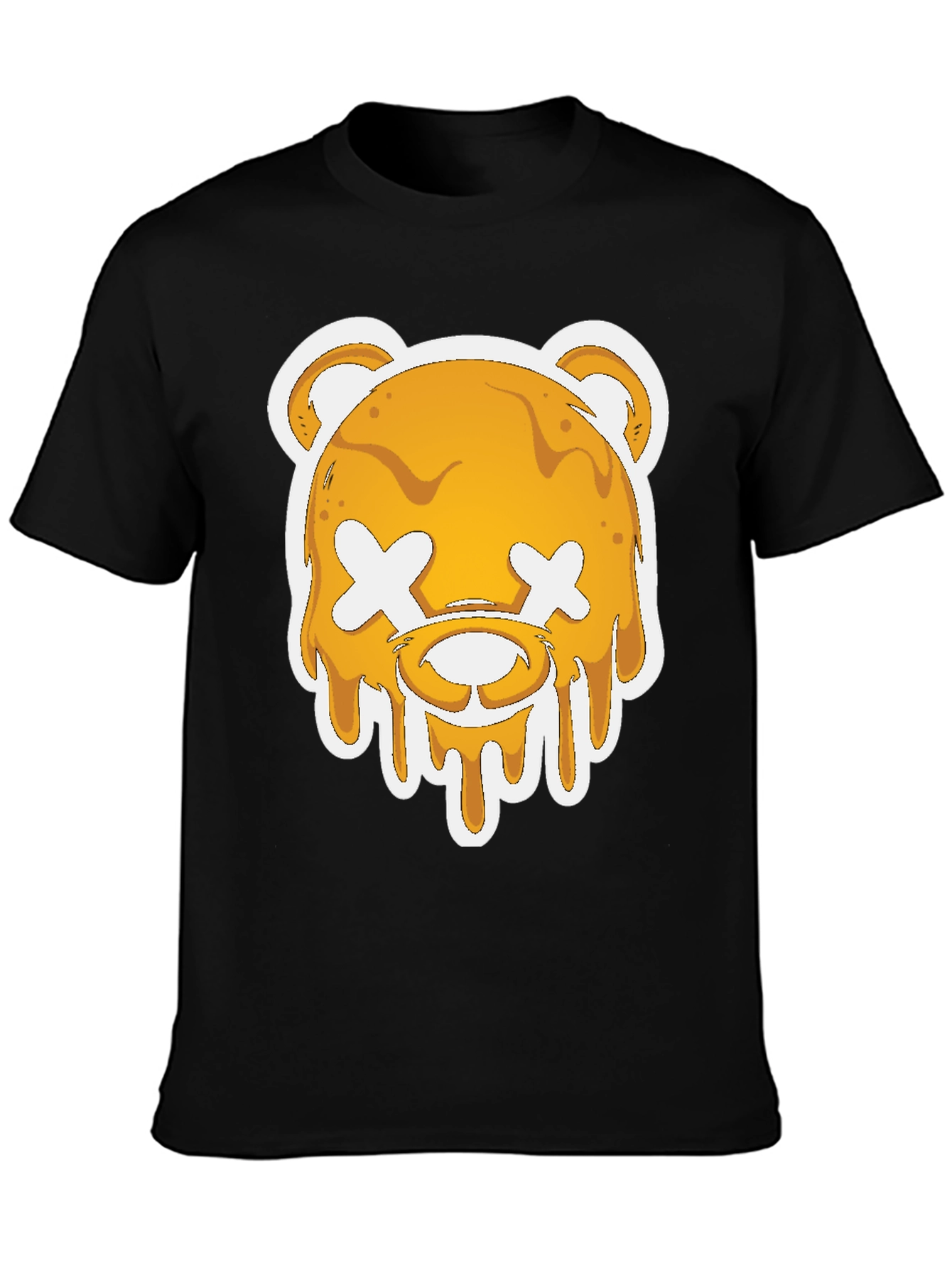 Honey Drip Bear Graphic Tee - Black