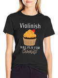 Violinist Chocolate Lover Graphic Tee