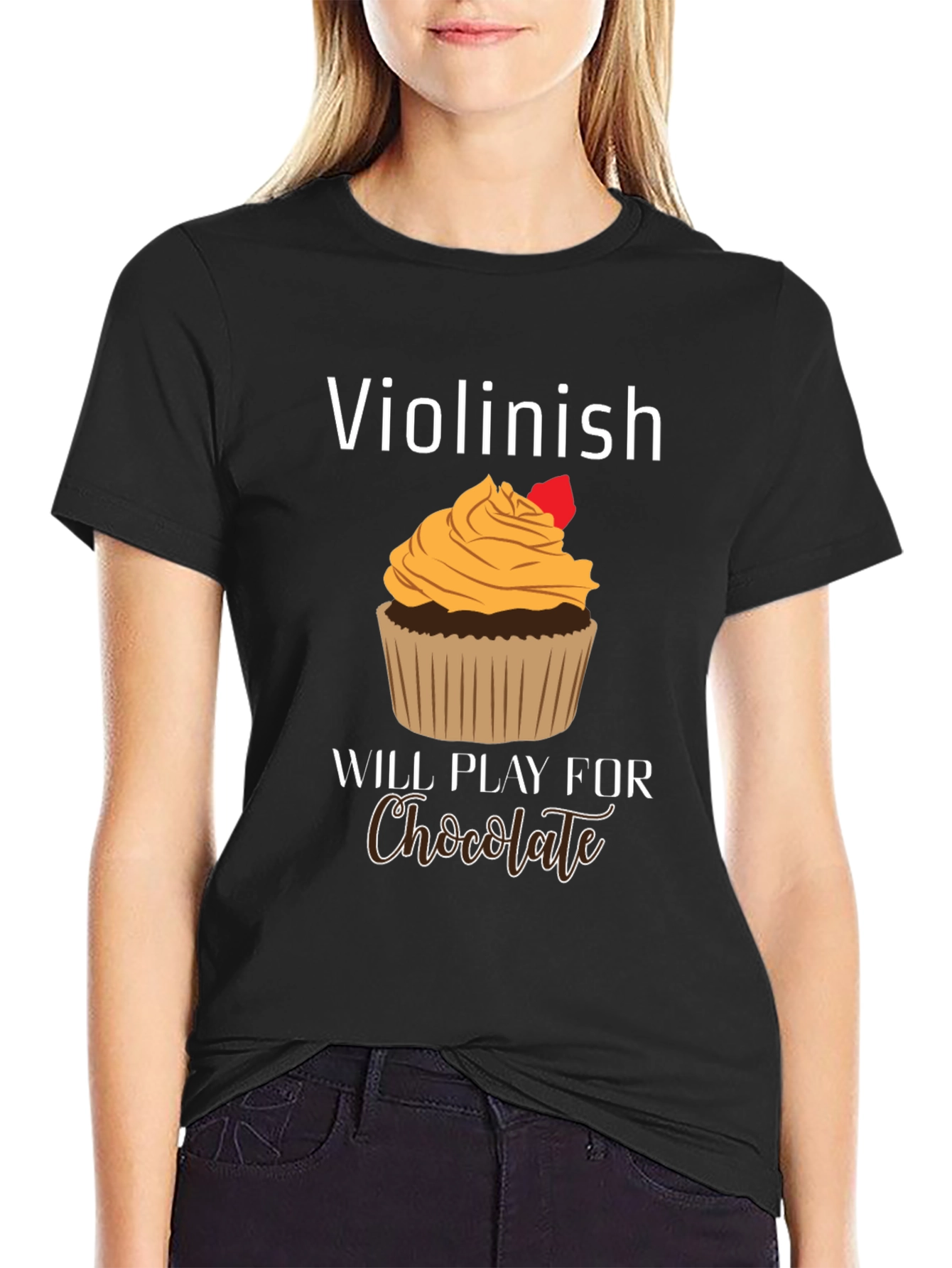 Violinist Chocolate Lover Graphic Tee