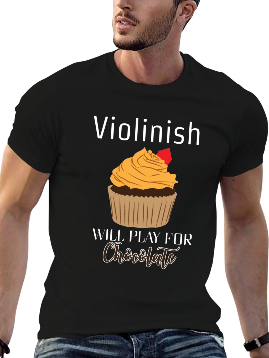 Violinist Chocolate Lover Graphic Tee