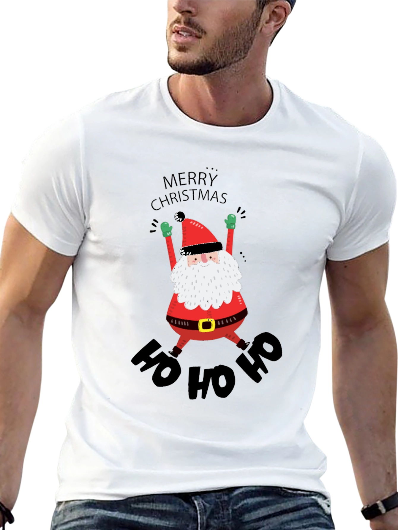 Festive Santa Christmas T-Shirt - Holiday Cheer!