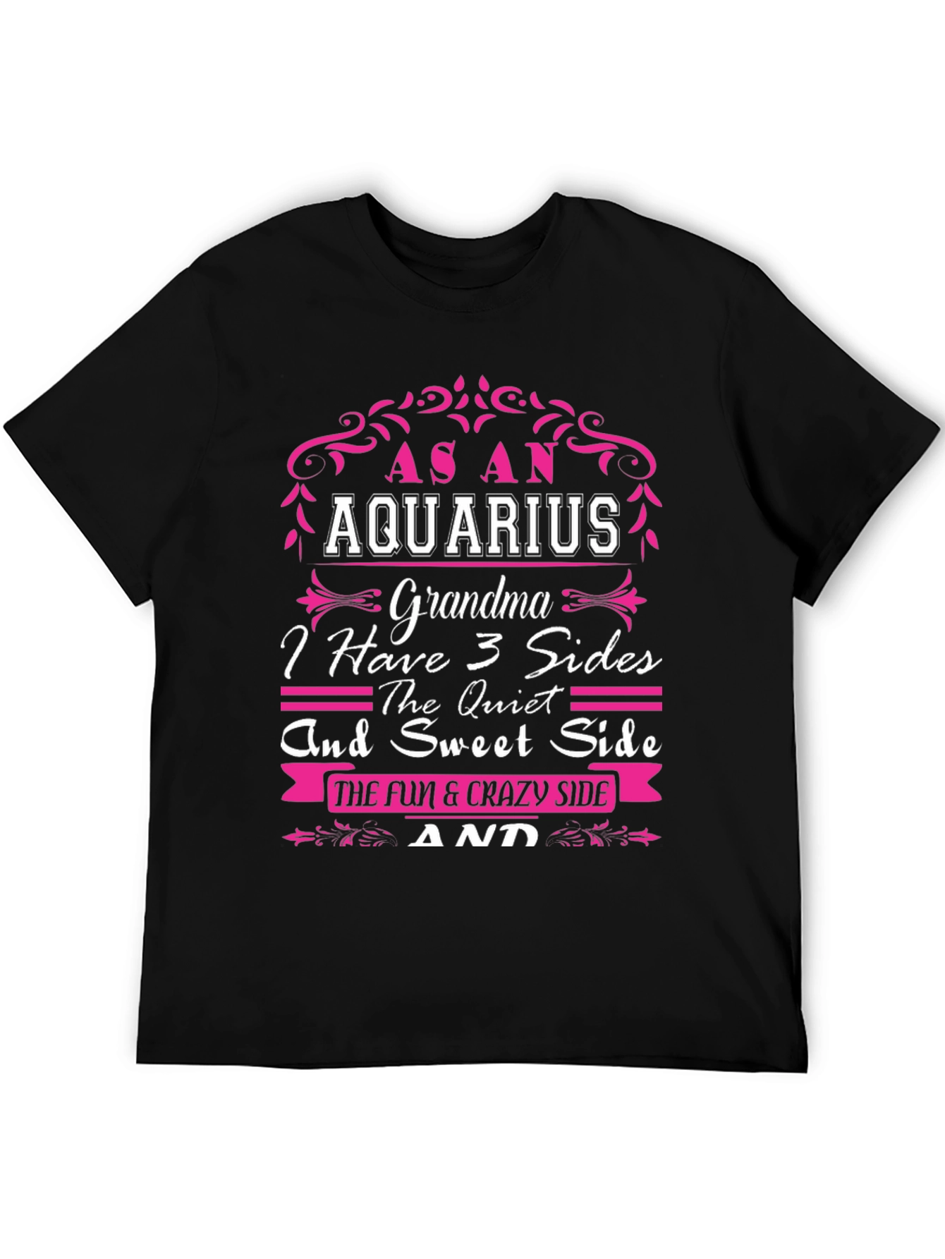 Aquarius Grandma 3 Sides T-Shirt