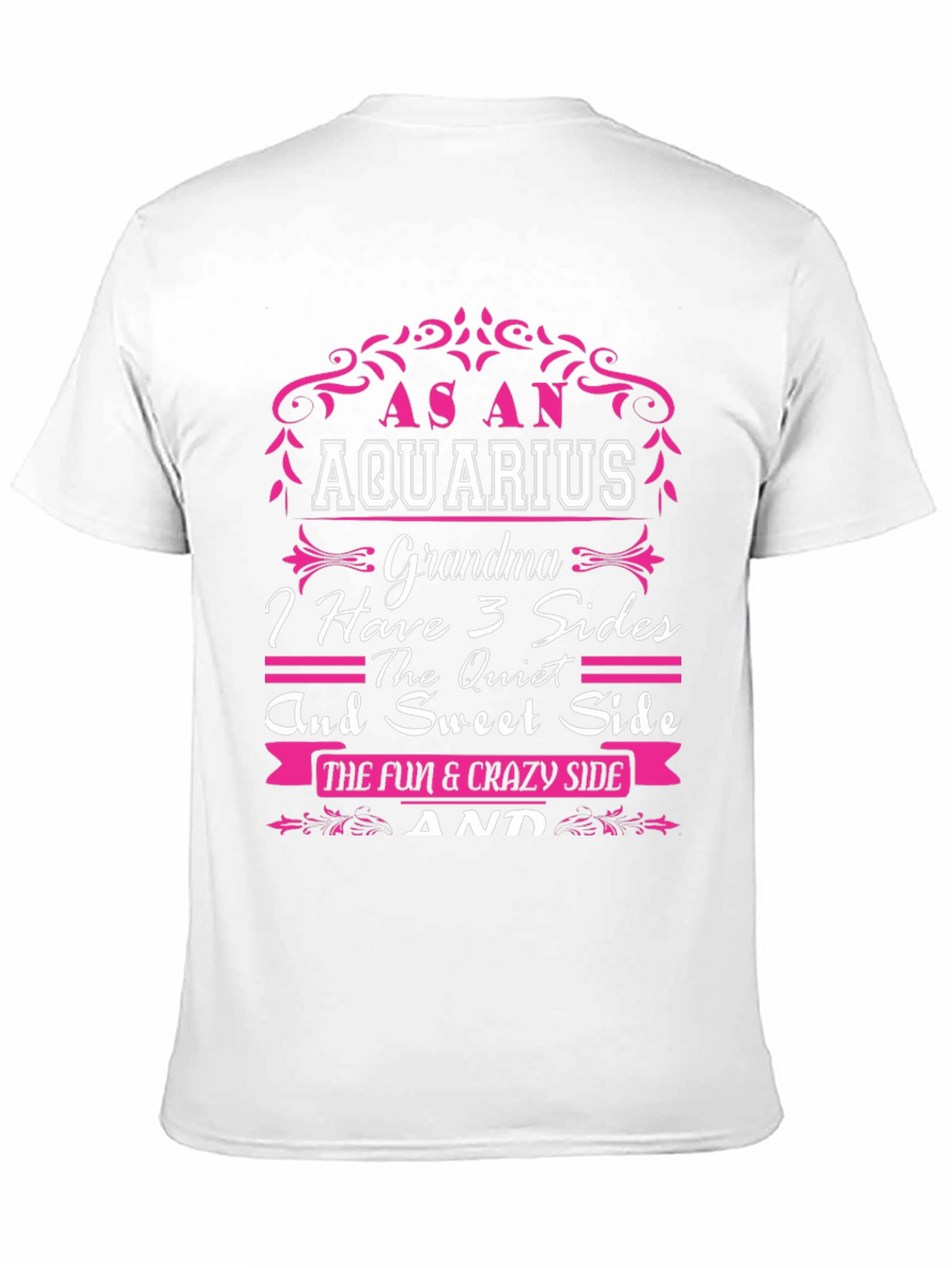 Aquarius Grandma 3 Sides T-Shirt