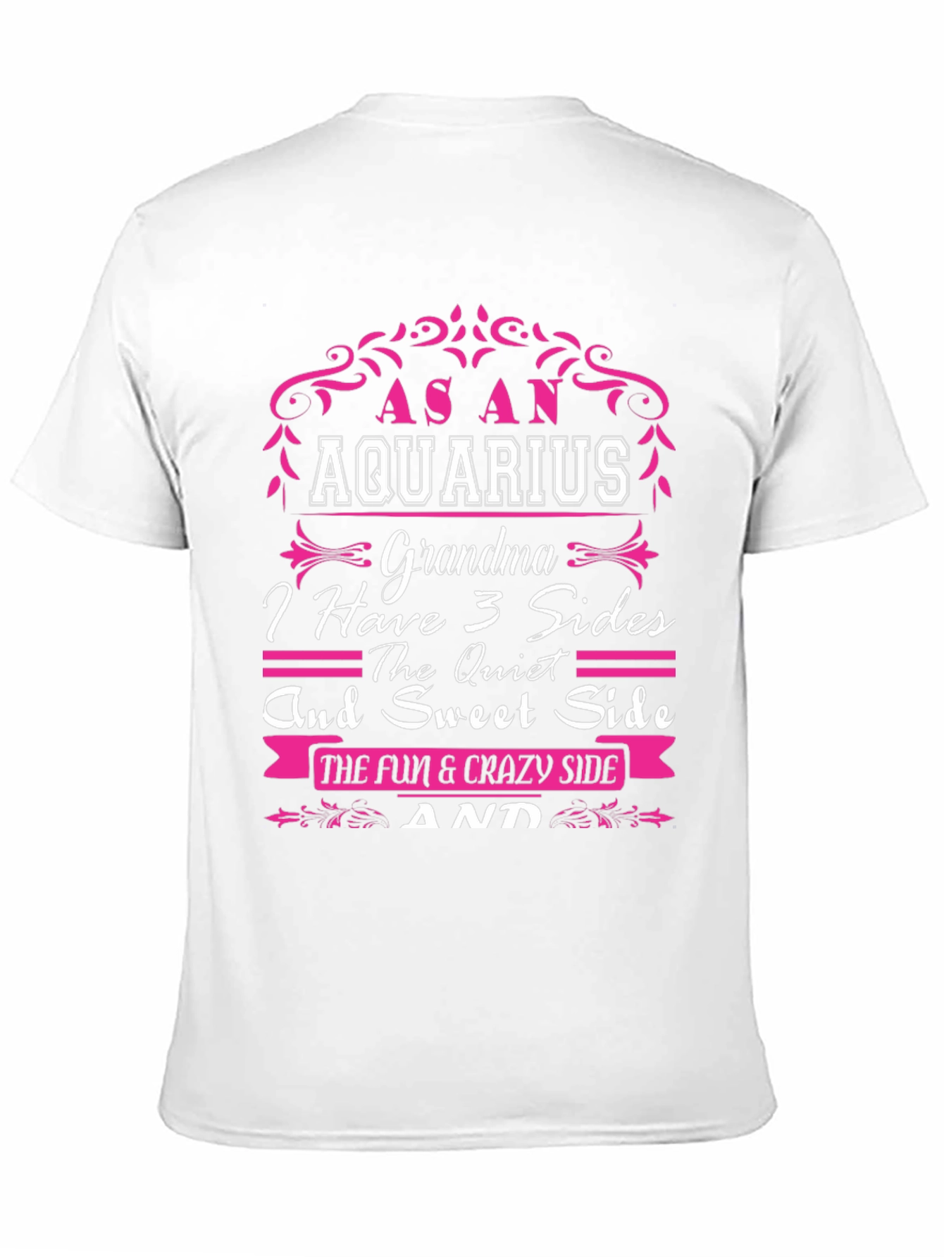 Aquarius Grandma 3 Sides T-Shirt