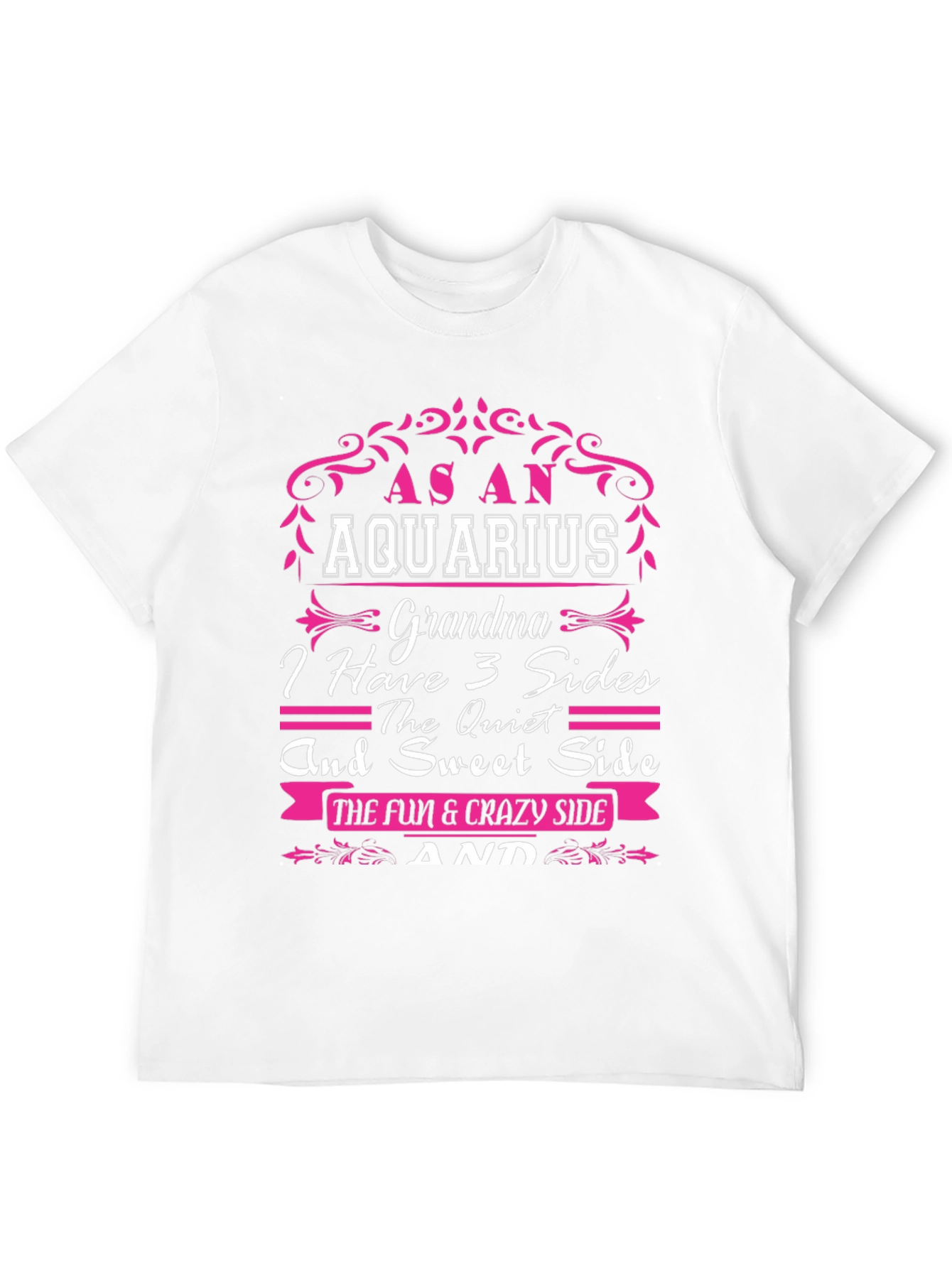 Aquarius Grandma 3 Sides T-Shirt