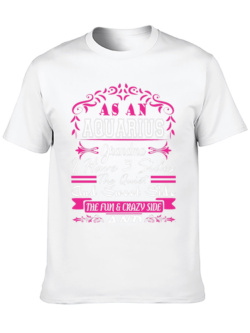 Aquarius Grandma 3 Sides T-Shirt