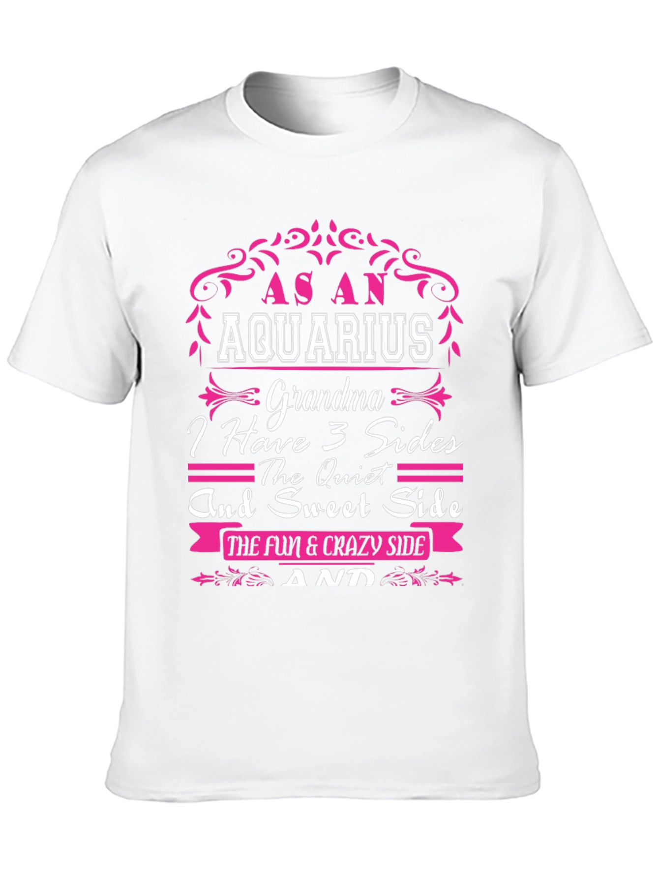 Aquarius Grandma 3 Sides T-Shirt