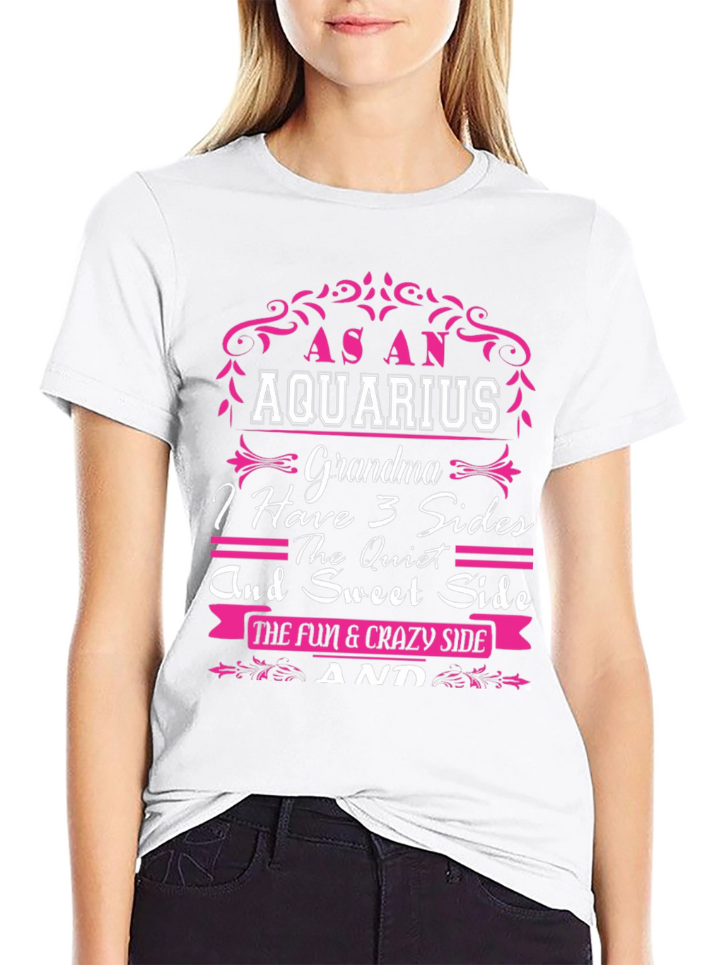 Aquarius Grandma 3 Sides T-Shirt