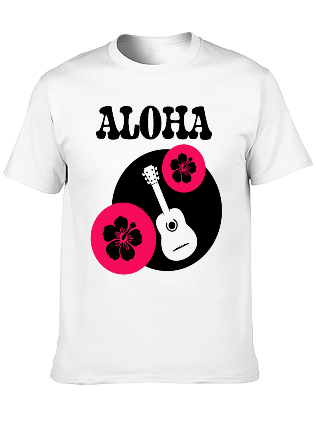 Aloha Graphic Tee - Tropical Guitar Design