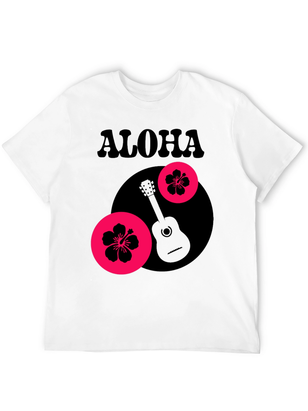 Aloha Graphic Tee - Tropical Guitar Design