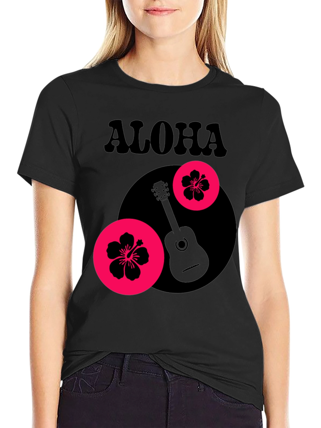 Aloha Graphic Tee - Tropical Guitar Design