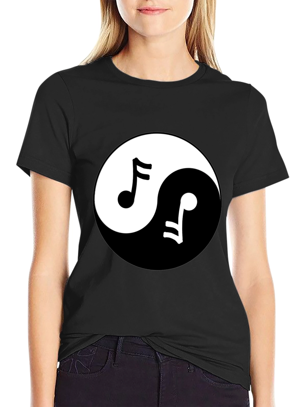 Yin Yang Music Note T-Shirt - Harmony & Style!