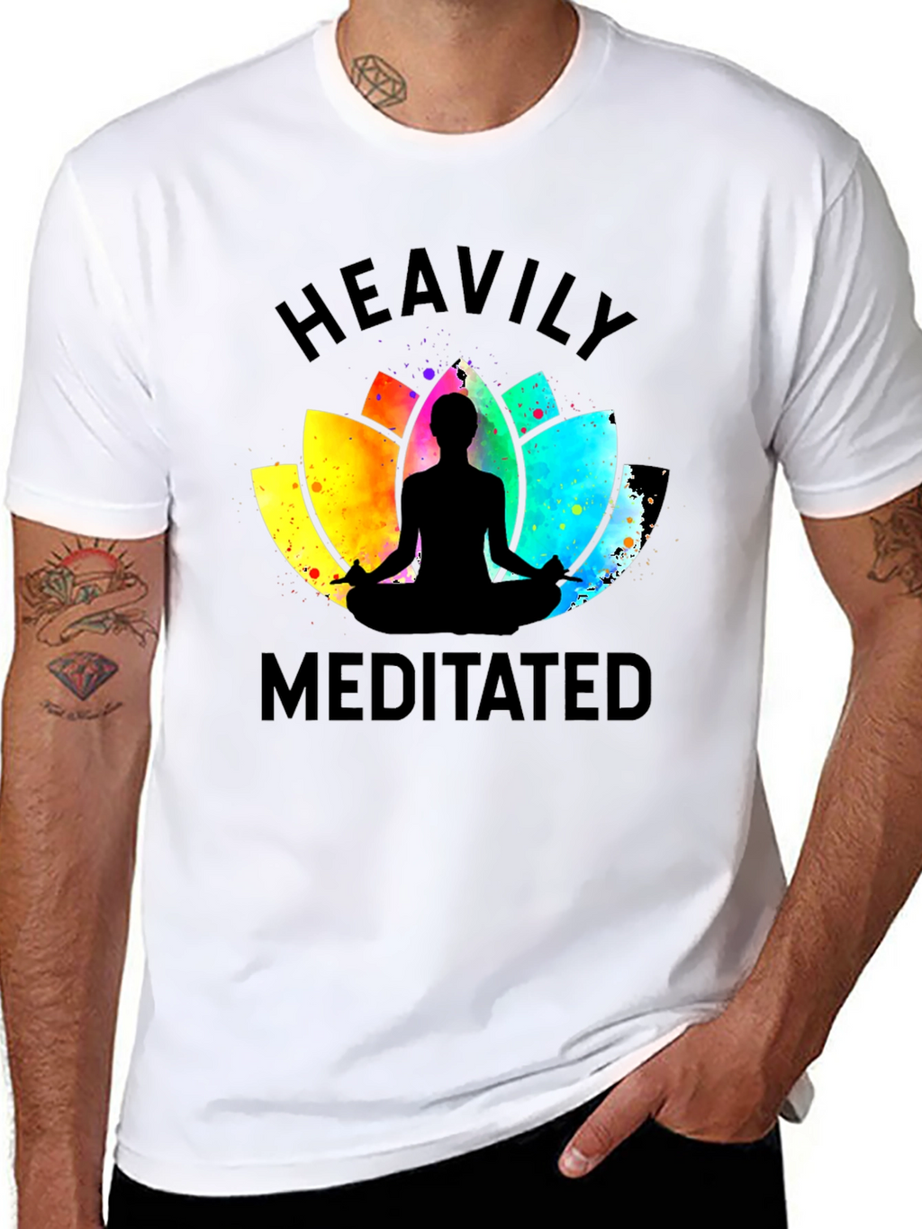 Heavily Meditated Black Graphic Tee - Unisex