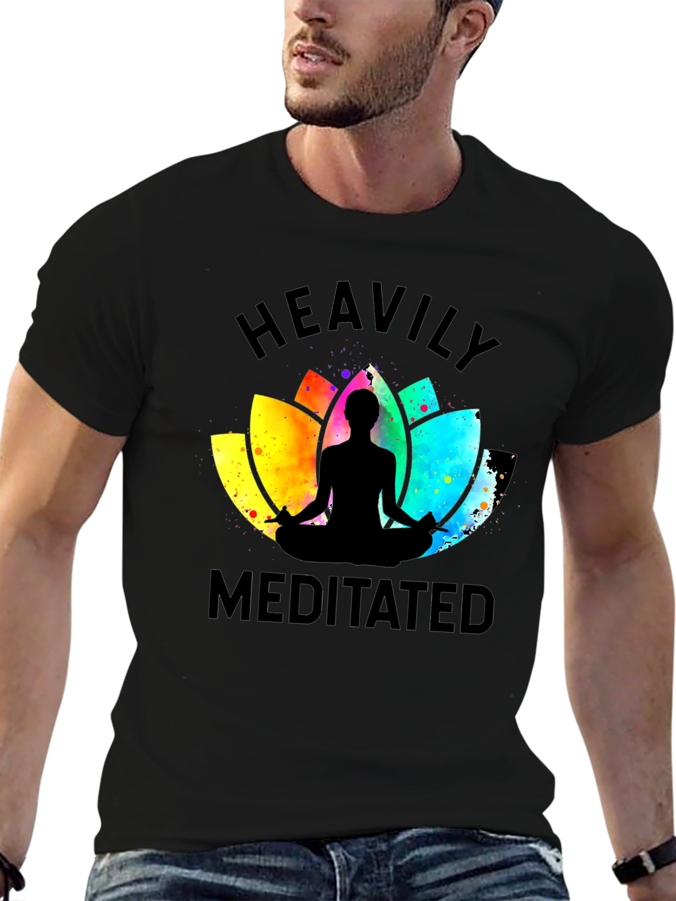 Heavily Meditated Black Graphic Tee - Unisex