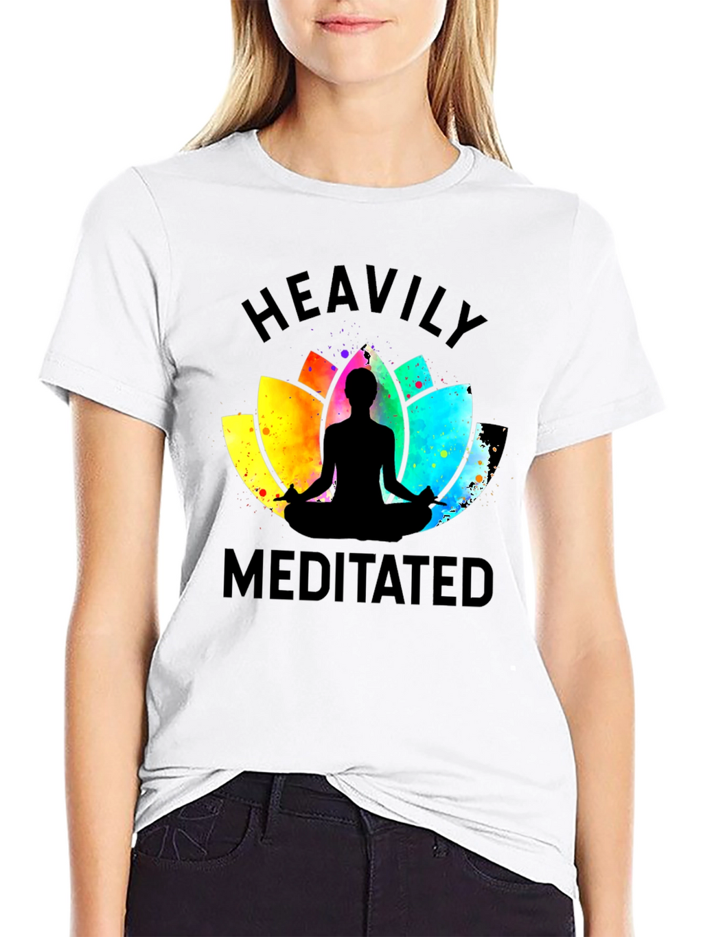Heavily Meditated Black Graphic Tee - Unisex