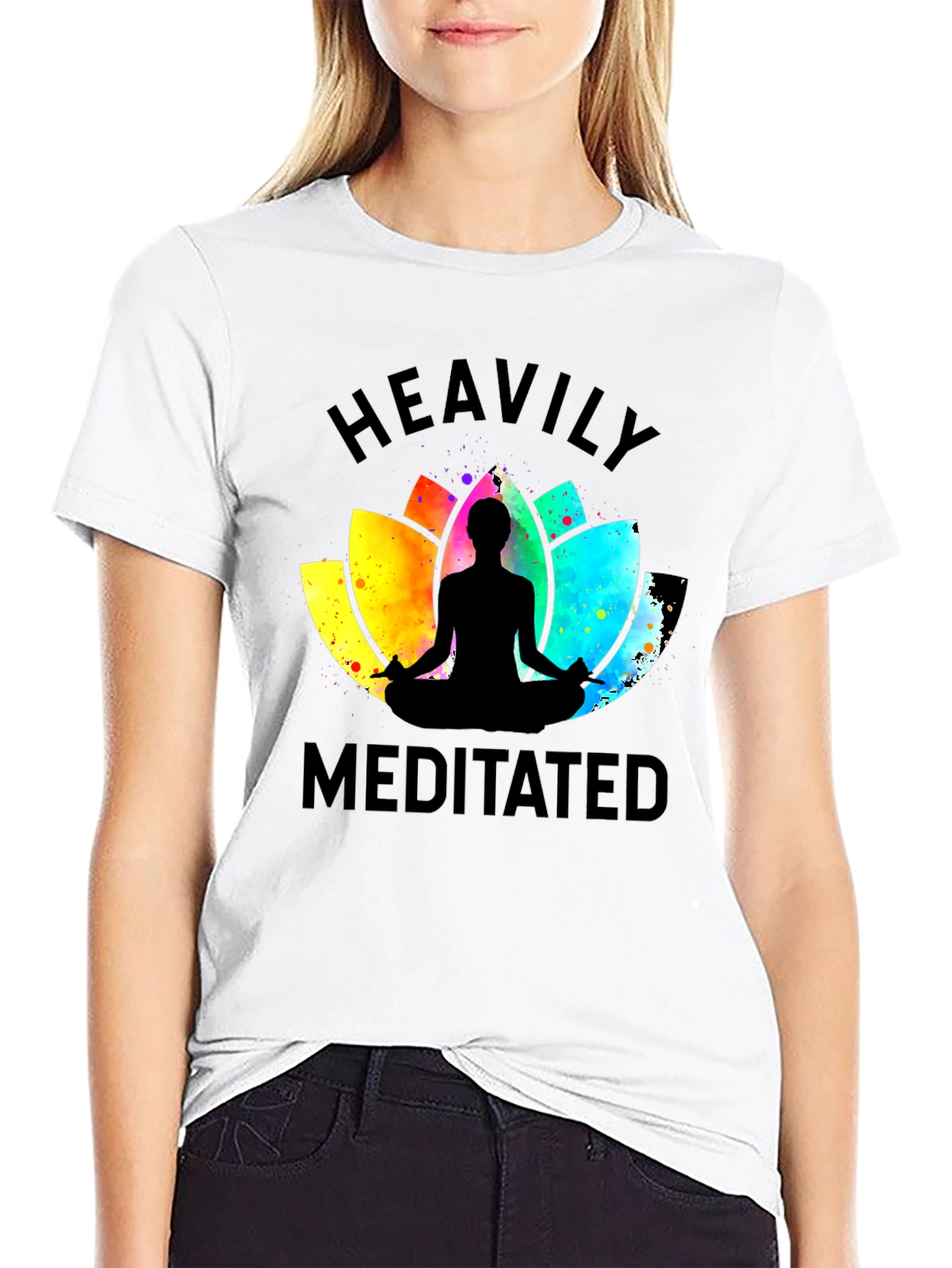 Heavily Meditated Black Graphic Tee - Unisex