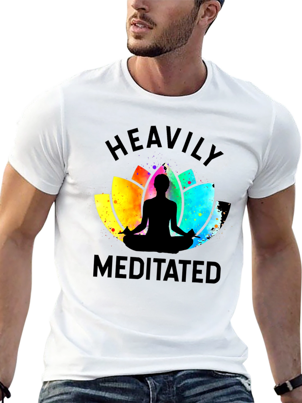 Heavily Meditated Black Graphic Tee - Unisex