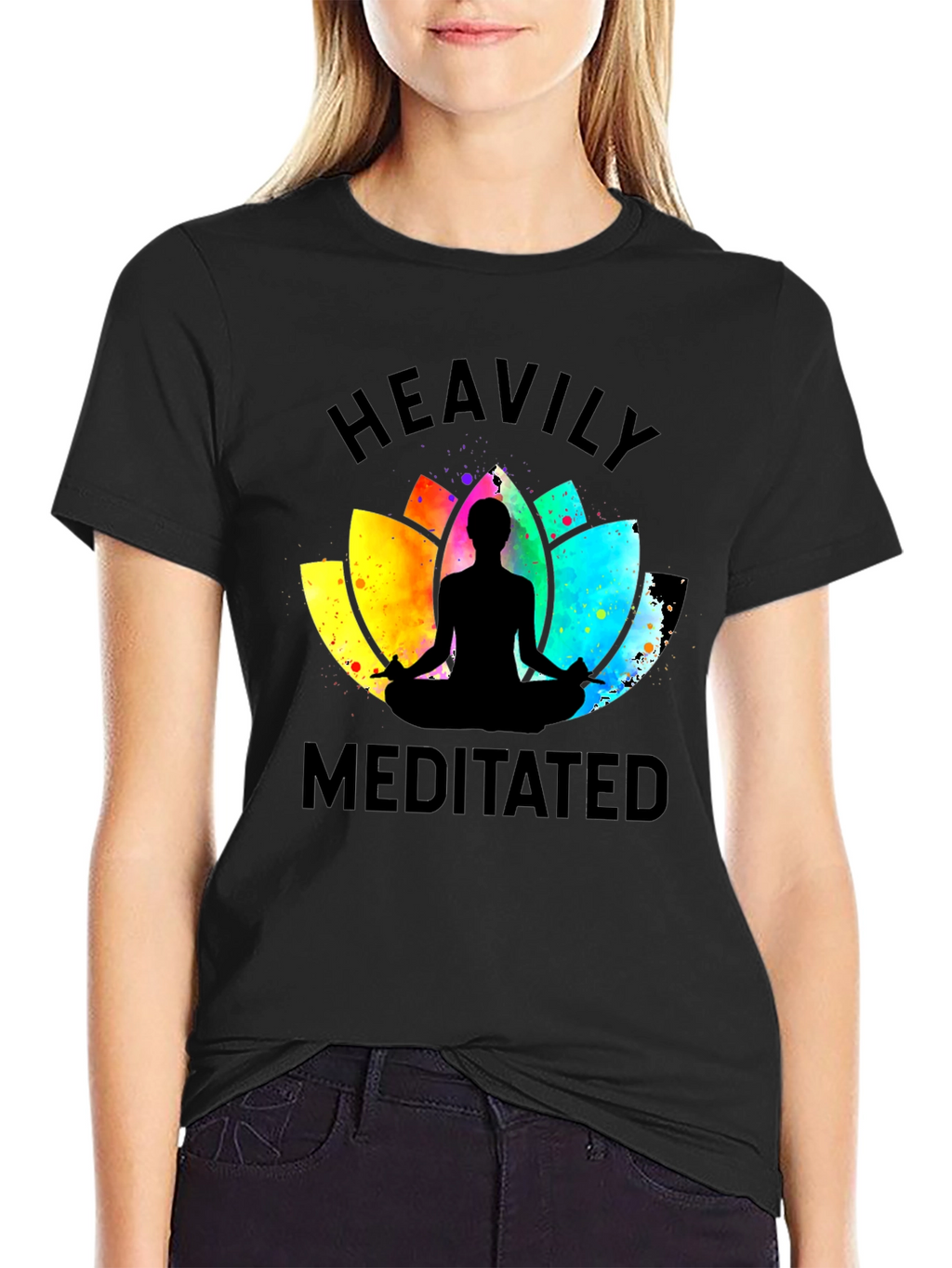 Heavily Meditated Black Graphic Tee - Unisex