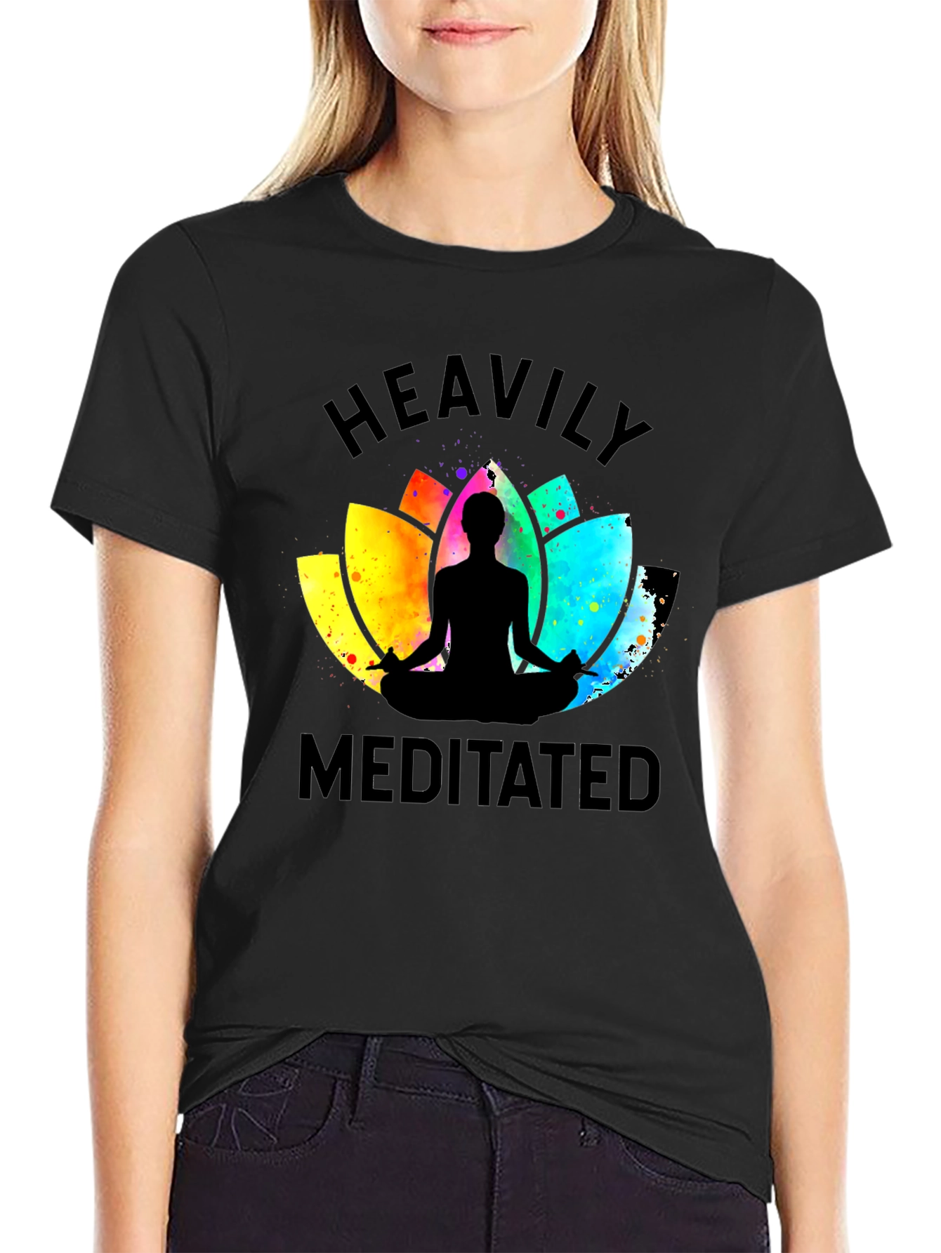 Heavily Meditated Black Graphic Tee - Unisex