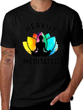 Heavily Meditated Black Graphic Tee - Unisex