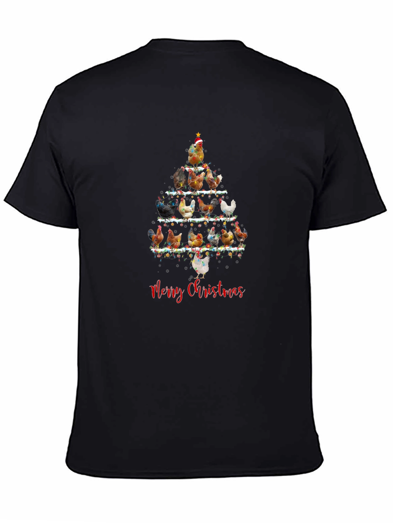 Chicken Christmas Tree Graphic Tee