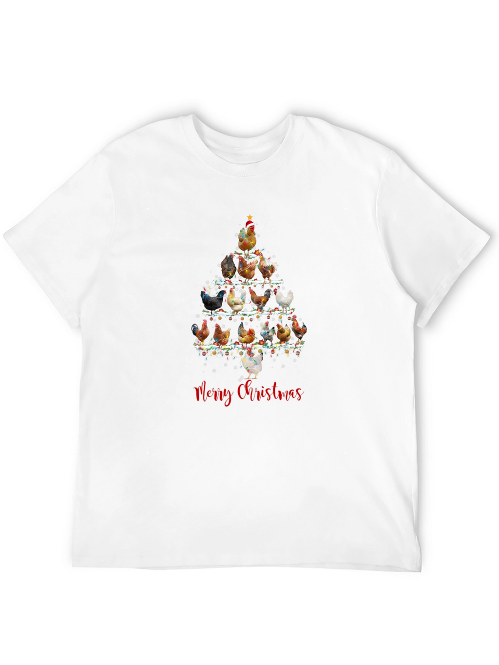 Chicken Christmas Tree Graphic Tee