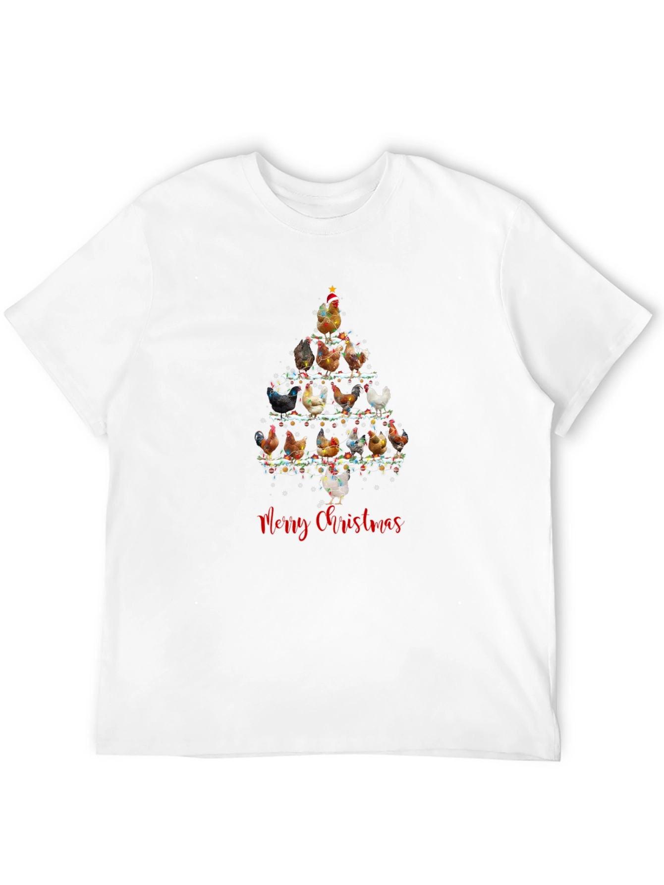 Chicken Christmas Tree Graphic Tee