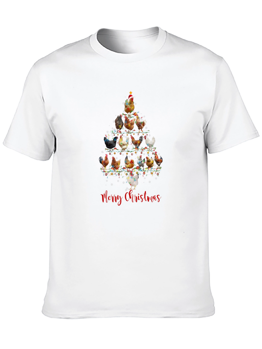 Chicken Christmas Tree Graphic Tee